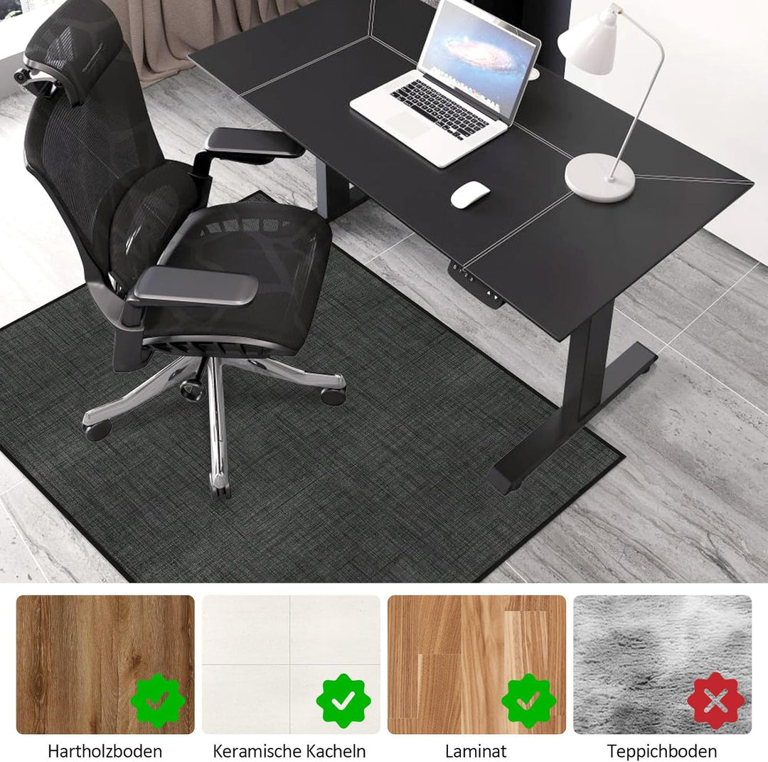 Bodenschutzmatte Bürostuhl 90X120 cm - Luxuriöse Bedruckter Stoff Bürostuhl Unterlage für Parkett un