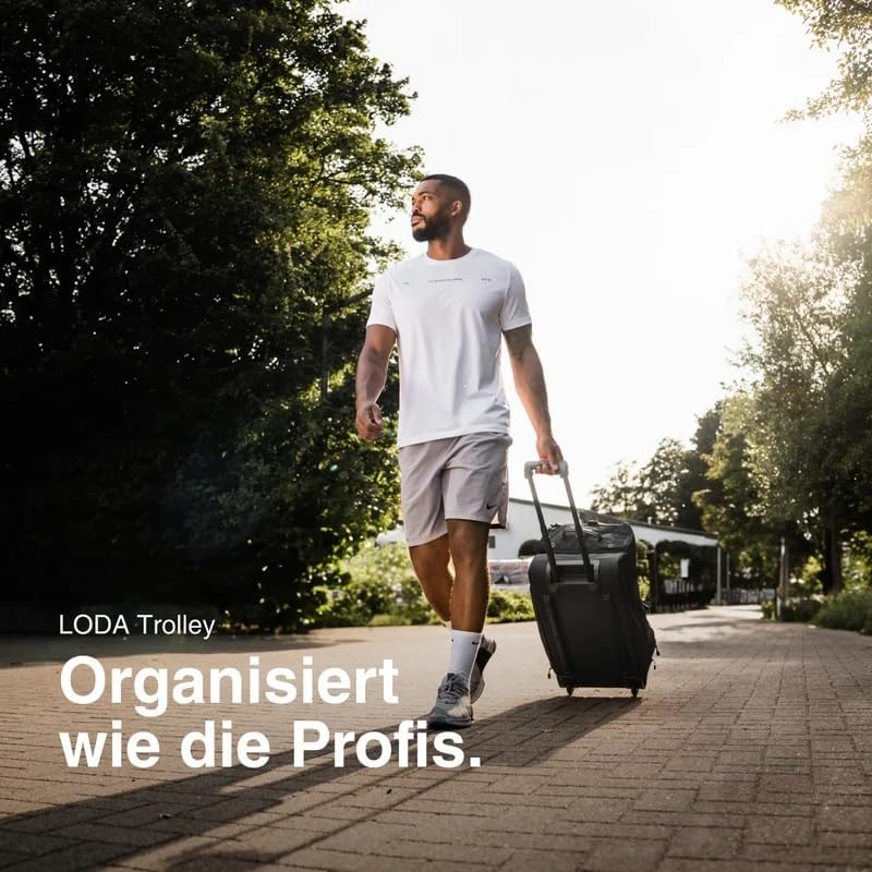 LODA - Trolley (75L) - Multifunktionale Sporttasche mit Rollen, Teleskopgriff & Rucksackfunktion - S