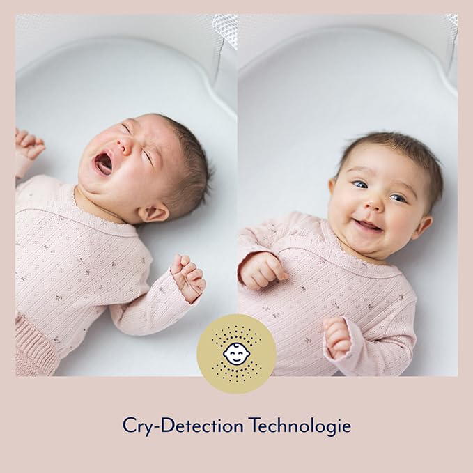 Graco Eluma™ Nest Baby-Beistellbett mit Cry-Detection-Technologie, Luna | Ab Geburt bis max. 9 kg, e