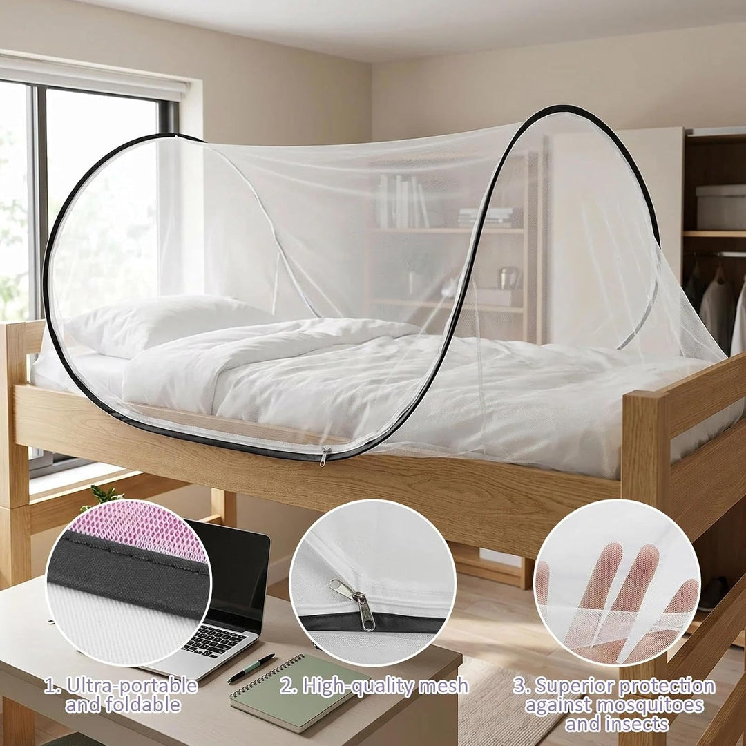 Moskitonetz Reise, Moskitonetz Bett Reise 200 x 80 x 56 cm klappbares Moskitonetz für Einzelbett mit