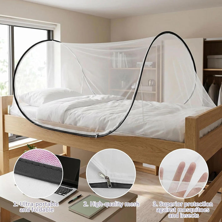 Moskitonetz Reise, Moskitonetz Bett Reise 200 x 80 x 56 cm klappbares Moskitonetz für Einzelbett mit