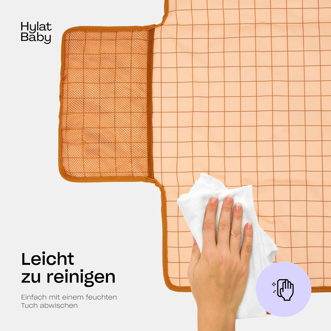 Hylat Baby Wickeltasche mit Wickelunterlage und Baumwolltasche - moderne Tasche für Windeln und Kind