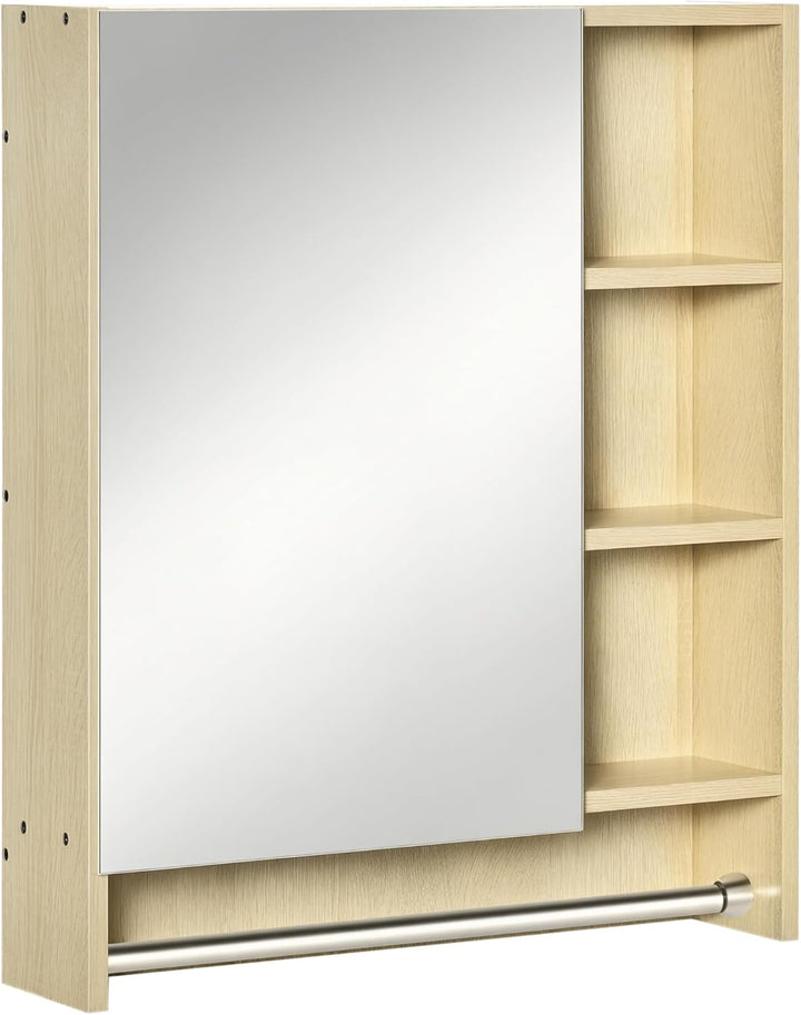 kleankin Spiegelschrank Badezimmer Wandschrank Badspiegelschrank mit Soft-Close-Funktion Badmöbel mi