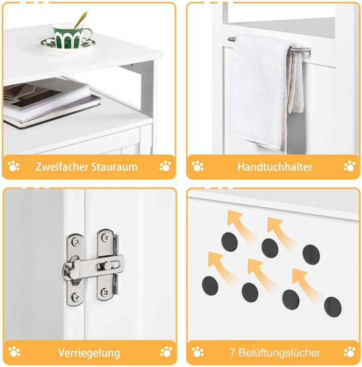 Yaheetech Katzenhaus, Katzenklo Schrank, katzenschrank für katzentoilette und kleine Katzen, Katzent