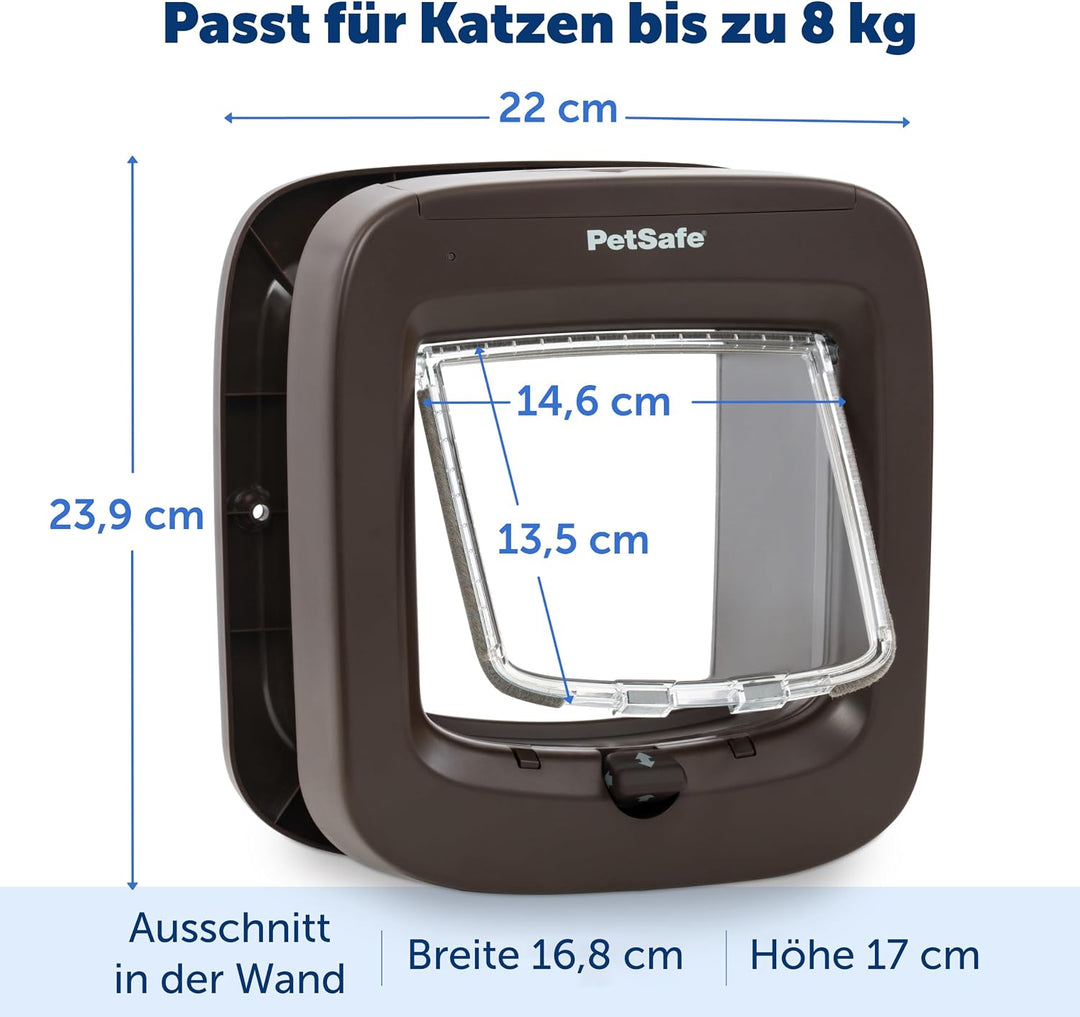 PetSafe Mikrochip-aktivierte Katzenklappe, exklusiver Einstieg, einfache Installation, manuelle 4-We
