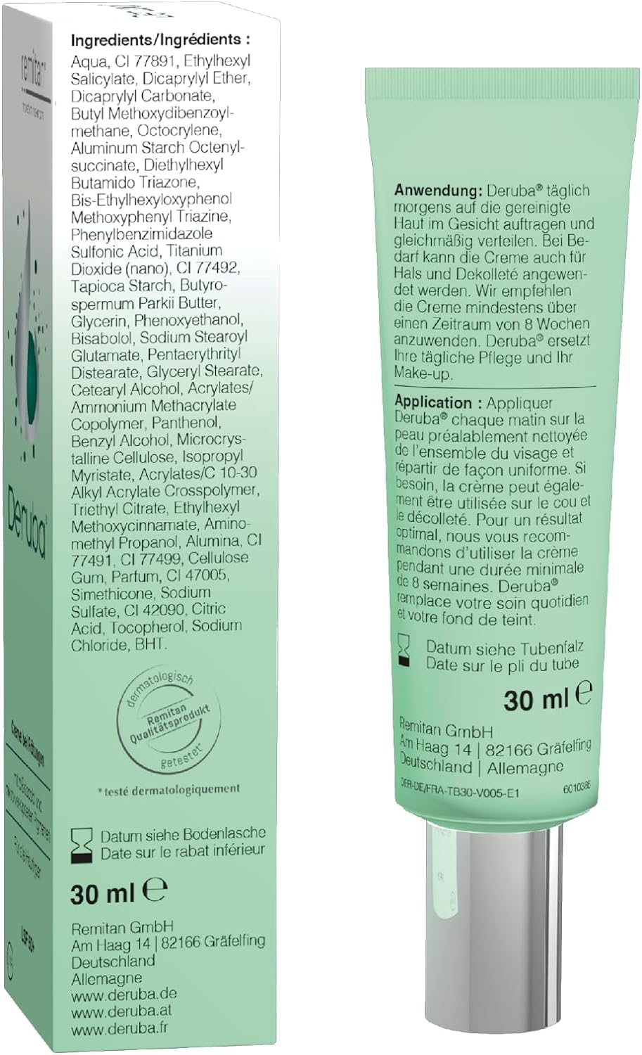 Deruba – Creme bei Rötungen mit LSF 50+ – von Dermaexperten entwickelt – 30 ml