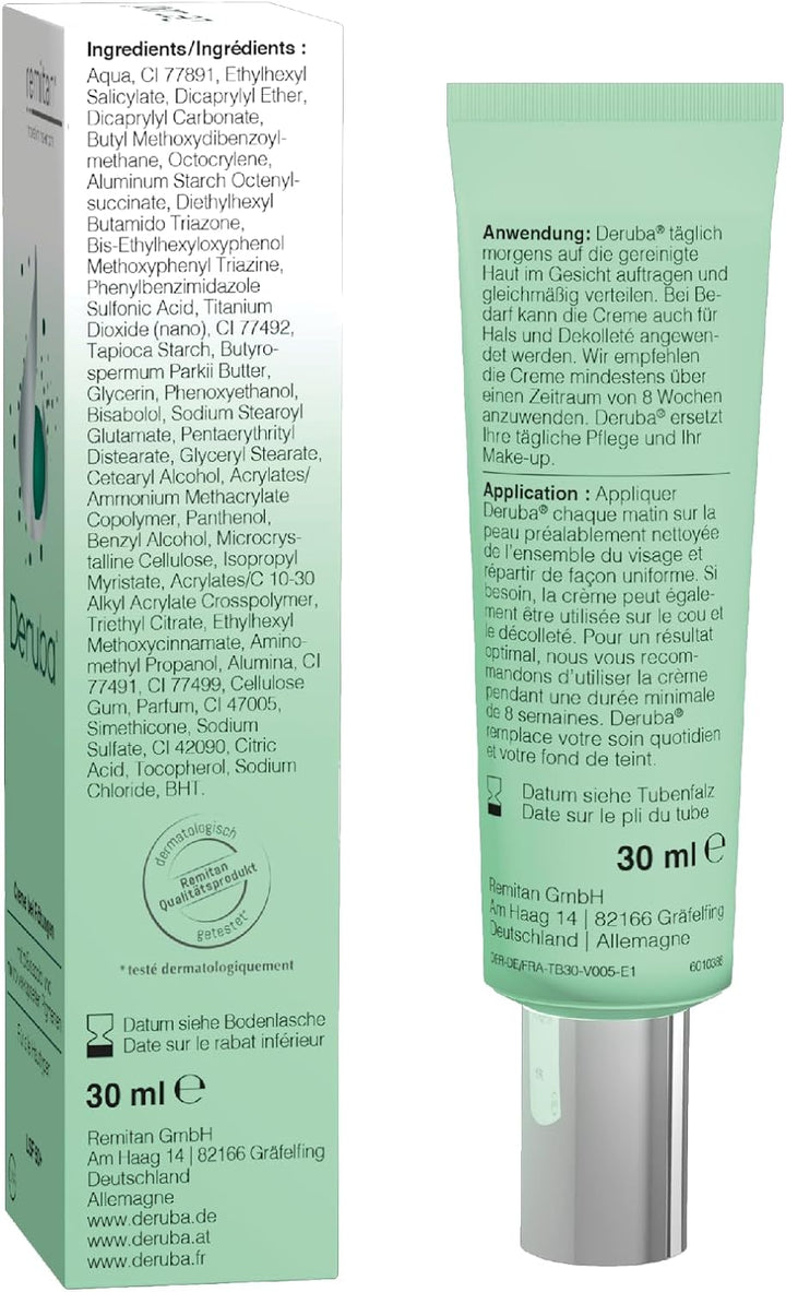 Deruba – Creme bei Rötungen mit LSF 50+ – von Dermaexperten entwickelt – 30 ml