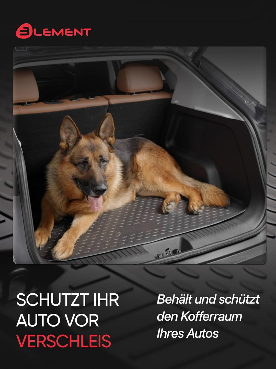 Element Passgenaue Premium Antirursch Kofferraummatte Laderaumwanne passend für Audi Q5, SUV | 100%