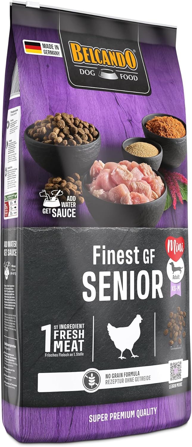 Belcando Finest GF Senior [12,5 kg] getreidefreies Hundefutter | Trockenfutter für empfindliche älte