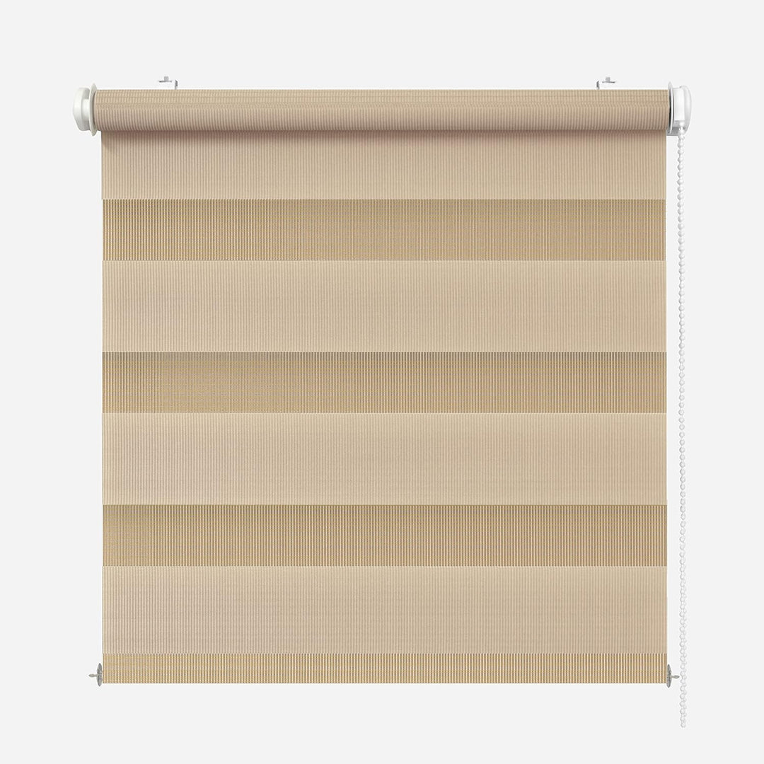 Rikmani Doppelrollo Fensterrollo ARD Duo-Rollo Klemmfixierung Zebrarollo Seitenzugrollo ohne Bohren,
