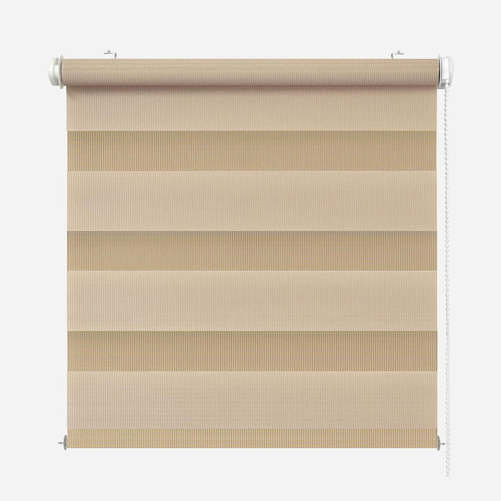 Rikmani Doppelrollo Fensterrollo ARD Duo-Rollo Klemmfixierung Zebrarollo Seitenzugrollo ohne Bohren,