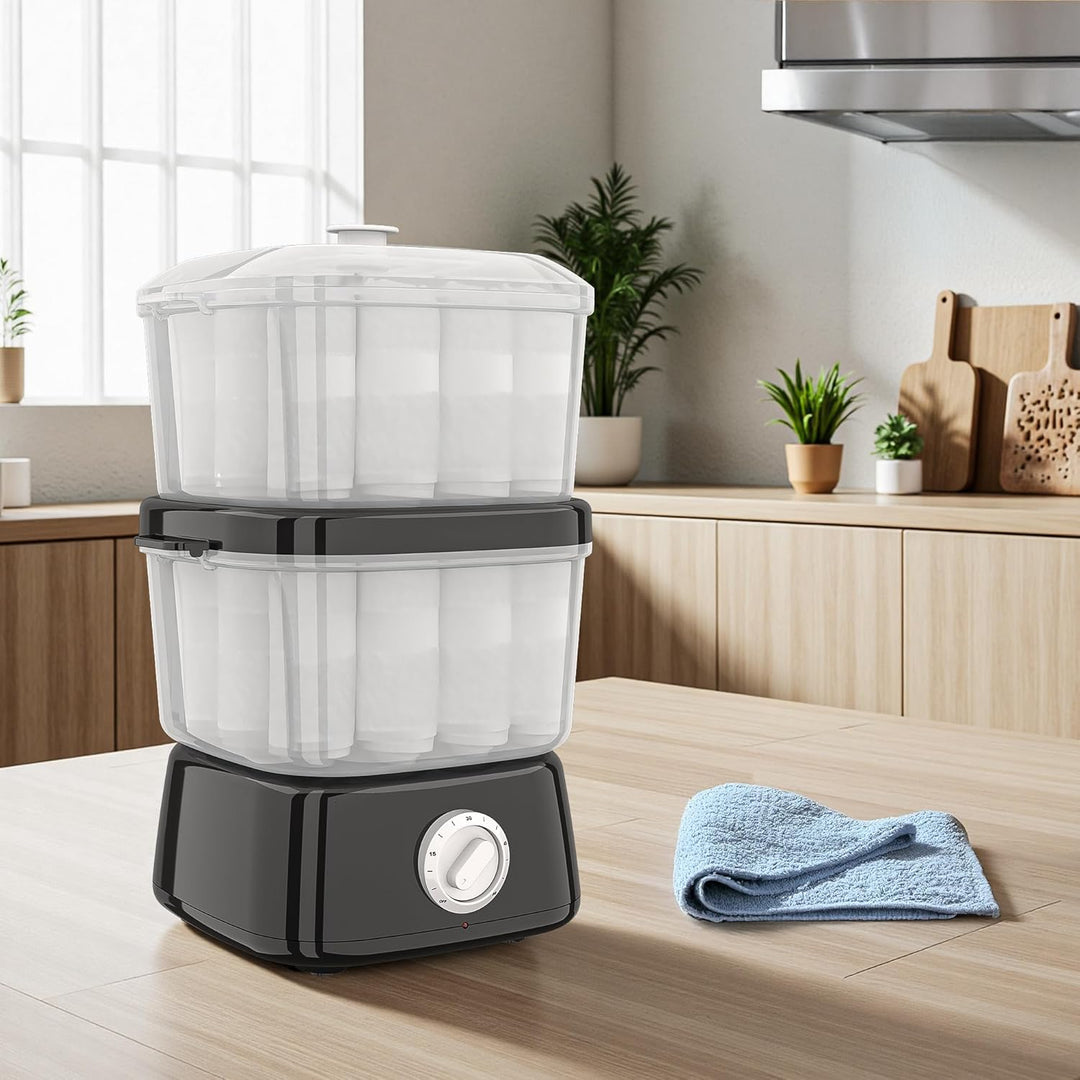 2-in-1-Handtuchwärmer 6L, grosses Fassungsvermögen, Dampfgarer für heisse Handtücher, einfache und v