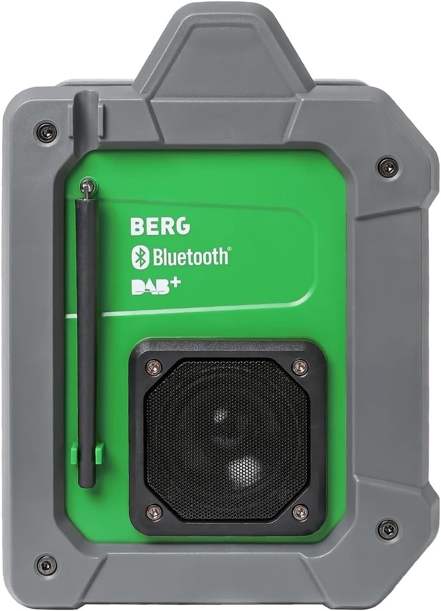 BERG ABR 30 Baustellenradio mit DAB+, Bluetooth 5.3 und Li-Ion Akku I Robuster Sound für Profis I IP
