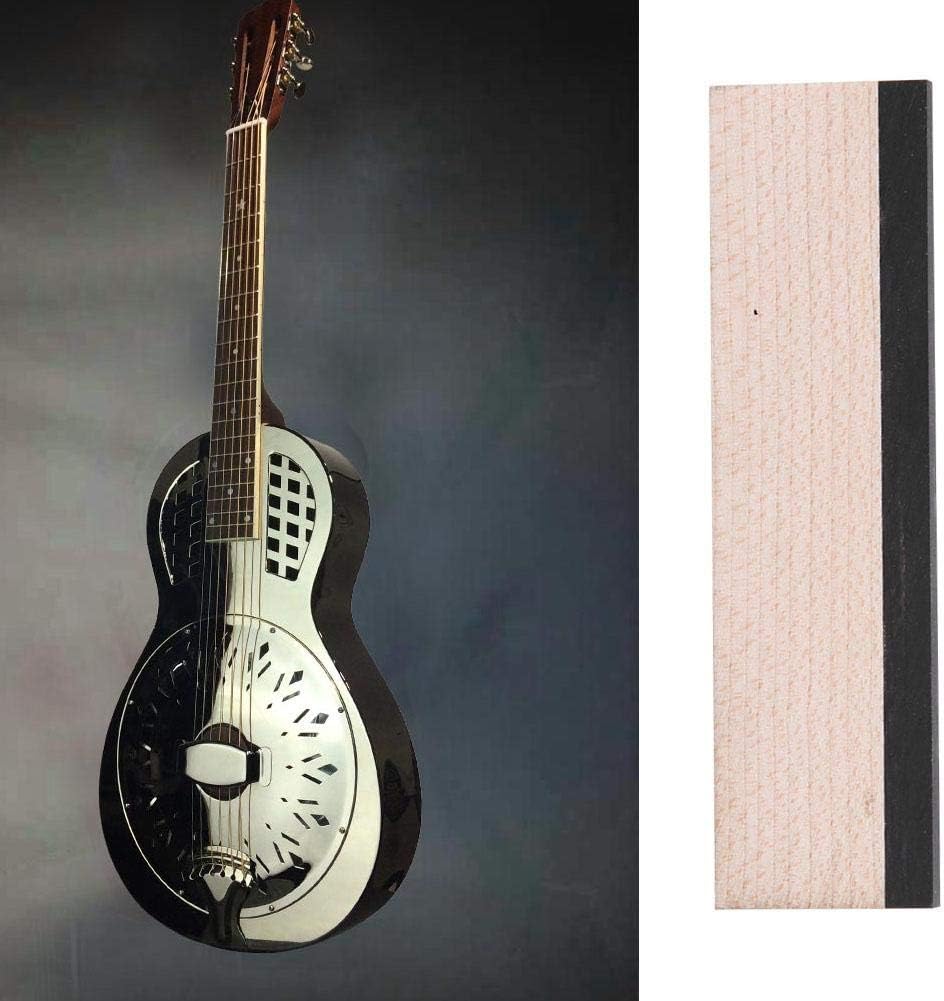 2 stücke Ahornholz Bridge Sattel für Mountain Dobro Gitarre Hartahorn Mit Einem Ebenholz Top Musikin