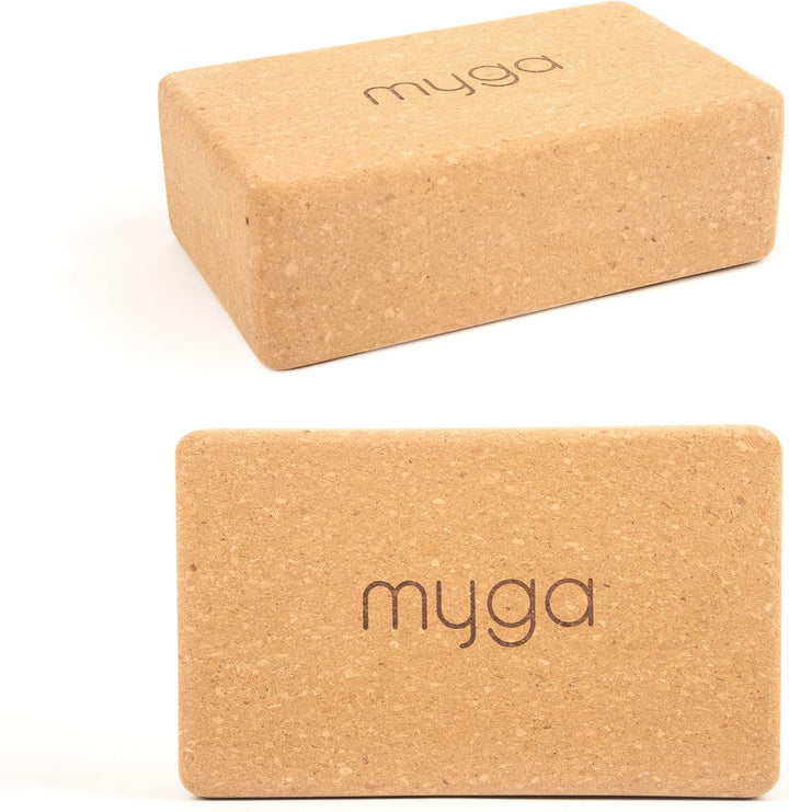 Myga Kork Yoga Block | Rutschfest &amp; Robust | Unterstützung bei Yoga- und Pilatesübungen | Ideal für
