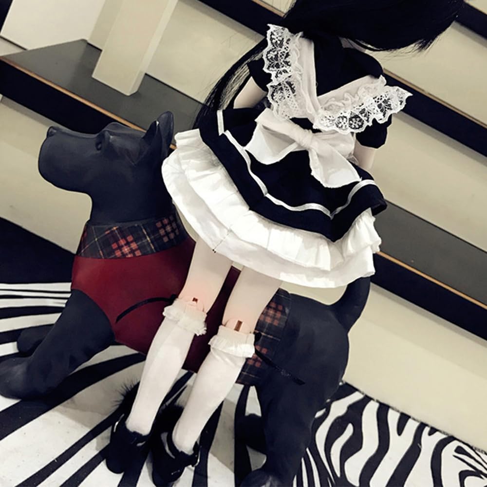 niannyyhouse 1/3 1/4 1/6 BJD Puppen Kleidung Kleid Schürze Kopfschmuck Unterhose Socken Bunny Dienst