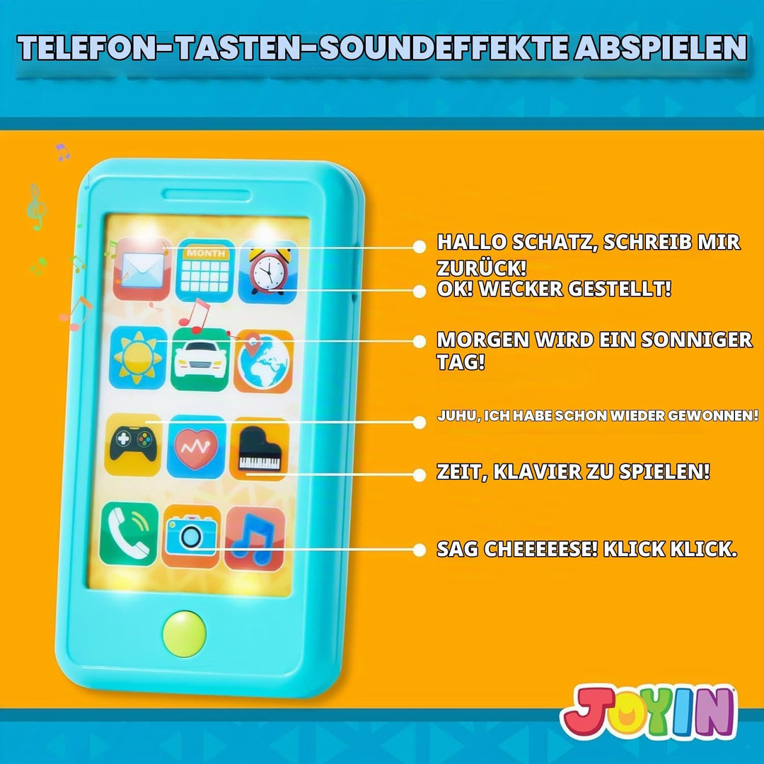 JOYIN Kleinkind Spielen Telefon, blau Spielzeug Telefon Set, Keyfob Schlüssel Spielzeug und Kreditka