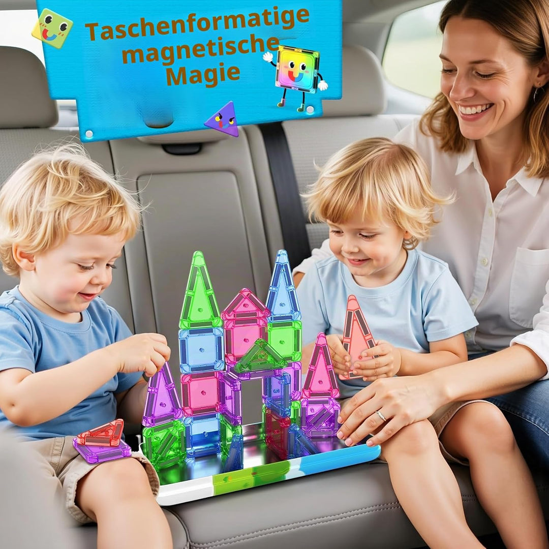 Magnetische Bausteine für Kinder,STEM-Magnetblöcke,Sensorisches Spielzeug,Kleinkindspielzeug,Bauspie