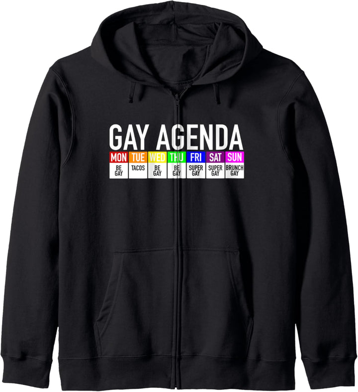 Gay Agenda Queer Homosexuell Schwul Lesbisch Gay Pride Kapuzenjacke