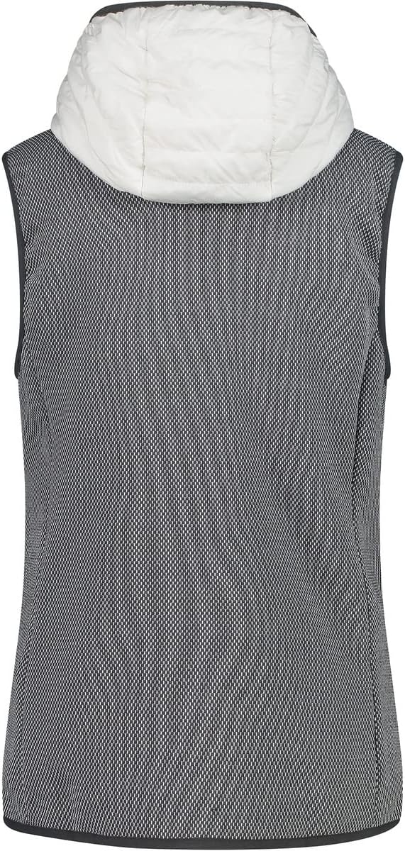 CMP Damen Hybrid Hoodie Weste Fleece-Weste 40 b.co gesso, 40 b.co gesso