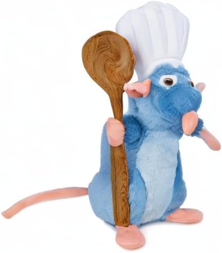 Disney - Pixar Plüschtier Ratatouille Remy mit Kochmütze und Köcher, 25 cm, 5874986, 2 Stück (1 Stüc