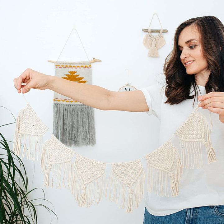 Makramee Garn 3 mm x 300 m, Natürliches Makramee, Baumwollgarn Macrame Cord, Baumwollkordel Wird Ver