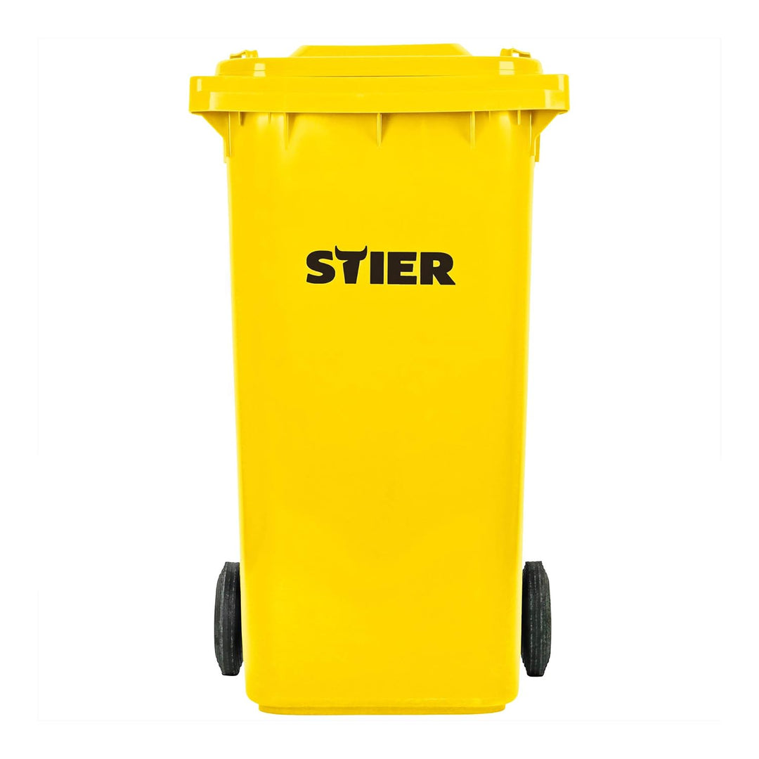 STIER 2-Rad-Müllgrossbehälter, Mülltonne, Volumen 240 Liter, Mülleimer, Farbe: Gelb, Grösse: 576 x 7