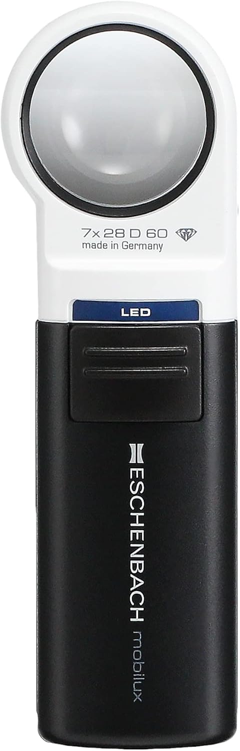 Eschenbach Optik Handlupe mobiluxLED mit LED-Beleuchtung und 7X-Vergrösserung Linsengrösse: (Ø) 35mm