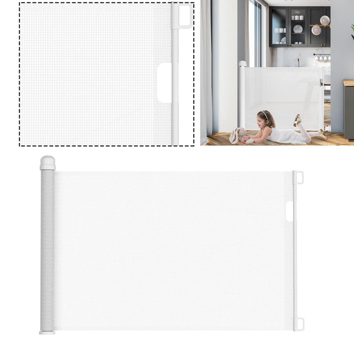 YUENFONG Treppenschutzgitter Türschutzgitter, 87 x 180 cm Treppenschutzrollo Türgitter Absperrgitter