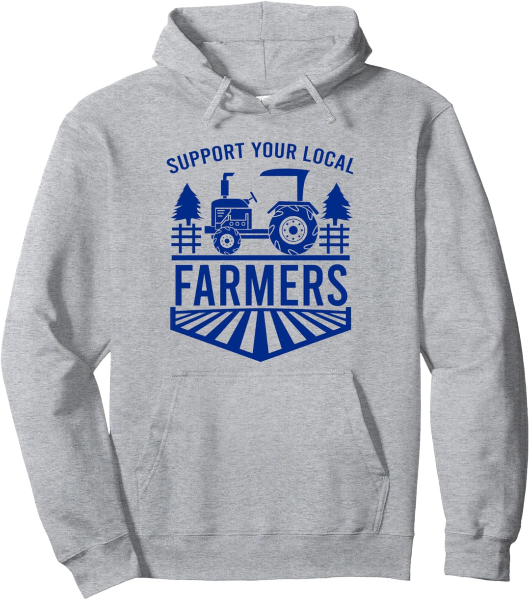 Ironic Farming Unterstützen Sie Ihren Landwirt Pullover Hoodie