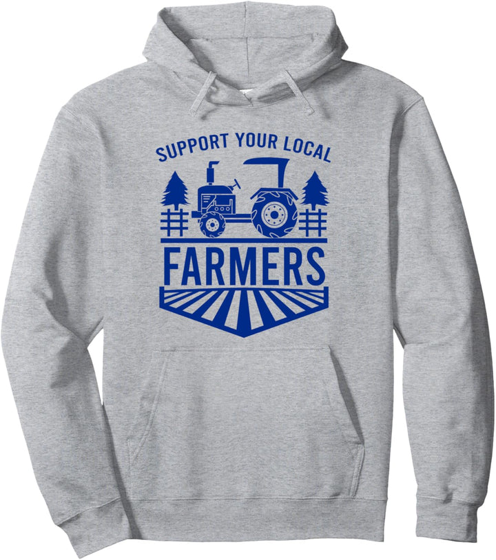 Ironic Farming Unterstützen Sie Ihren Landwirt Pullover Hoodie