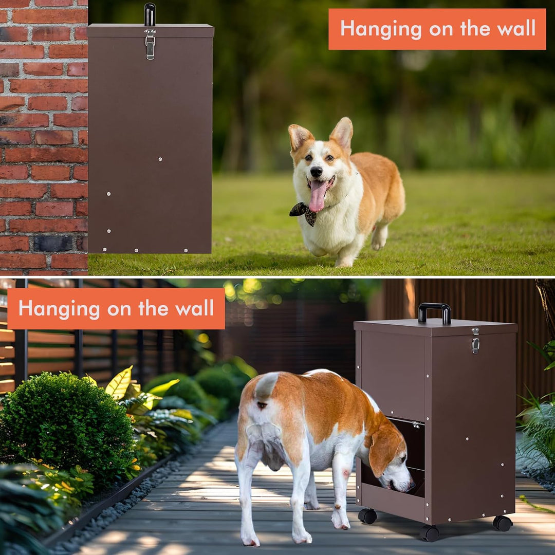 Automatischer Hundetränke 20KG verzinktes Hundefutter Schwerkraftfütterer Extra grosser selbstfütter