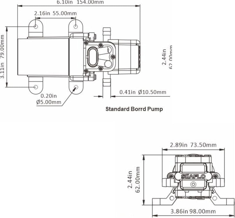 Seaflo 12V 4.3 LPM Wasser System Pumpe