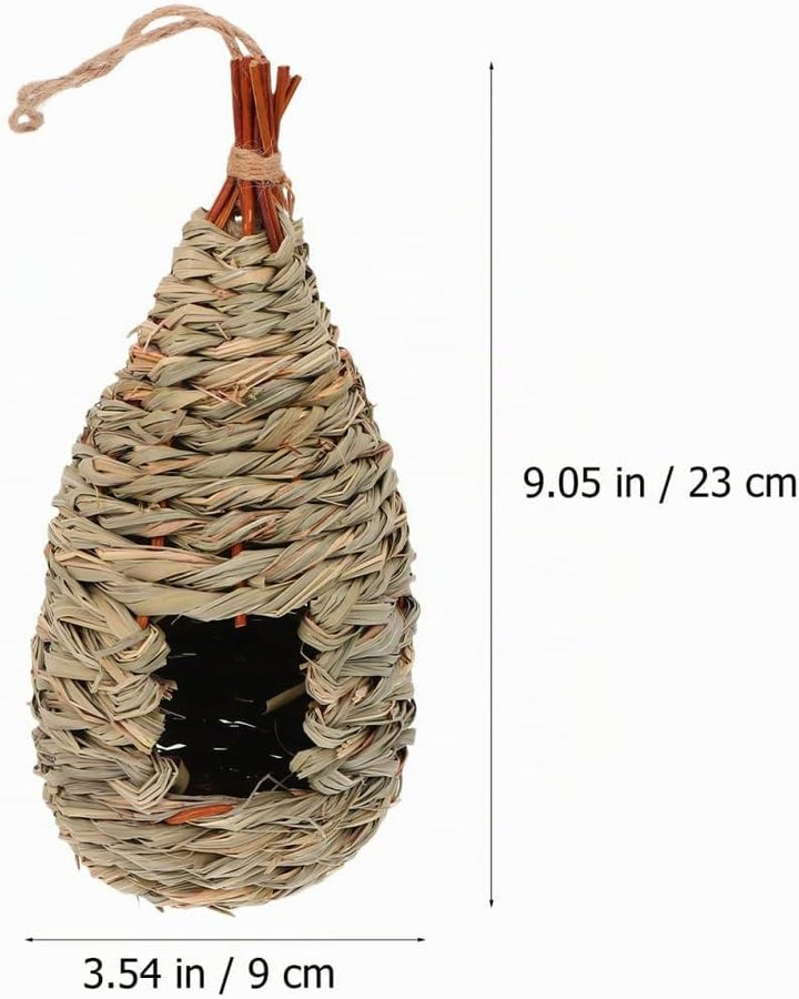 2st Vogelnest Aus Stroh Fenster Vogelnest Vogel Im Freien Meise Strohvogel Papageienspielzeug Vogelh