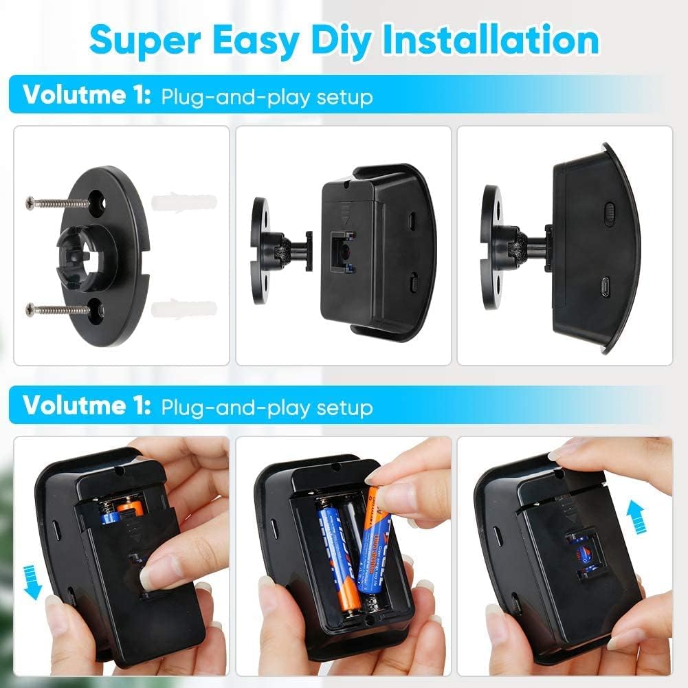 Bewegungsmelder Alarm Durchgangsmelder Funk Türklingel Katzenklingel Erfassungsbereich 4-5M 110° Dra