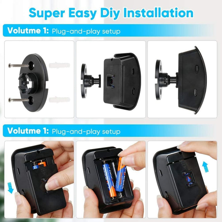 Bewegungsmelder Alarm Durchgangsmelder Funk Türklingel Katzenklingel Erfassungsbereich 4-5M 110° Dra