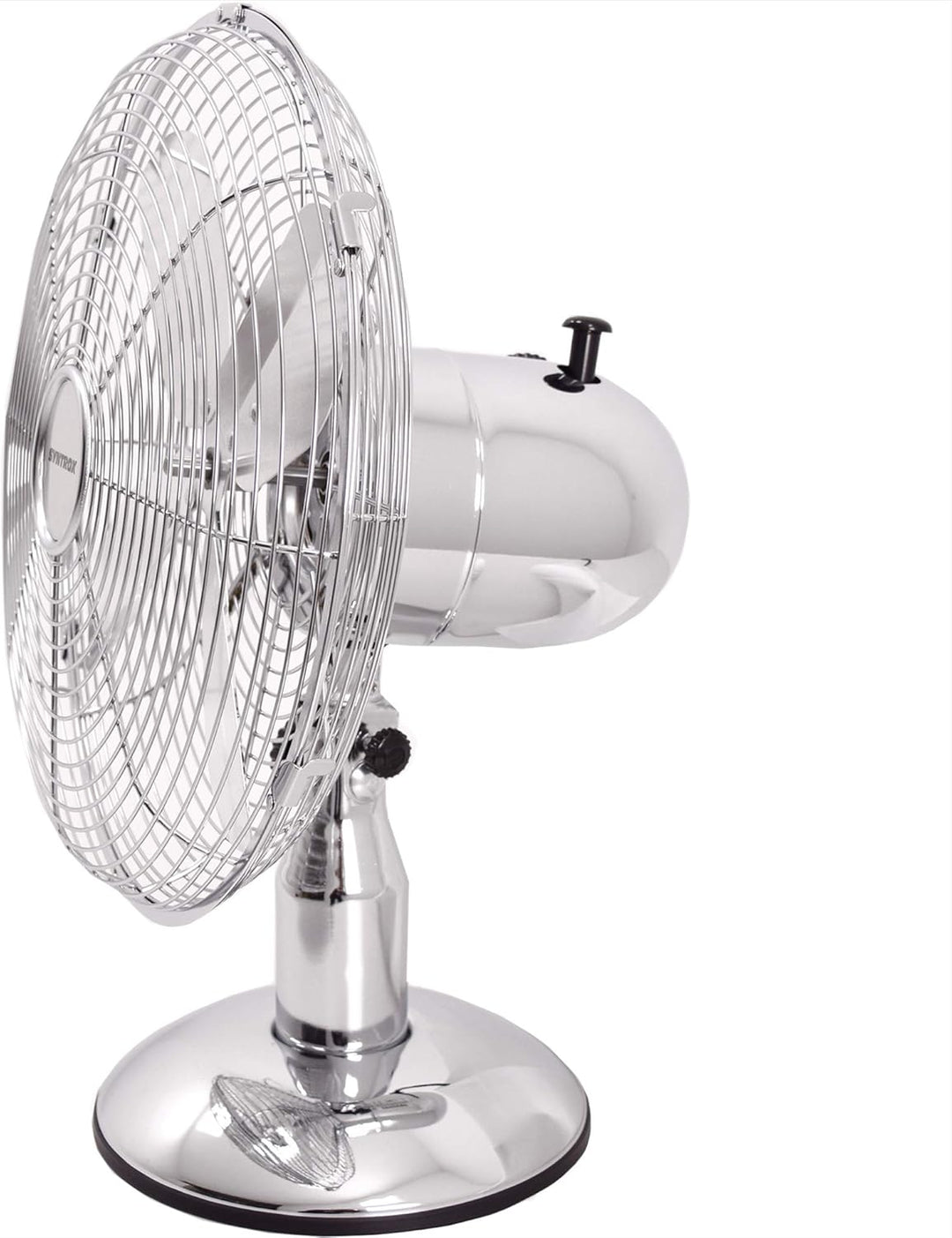 Syntrox Germany TVT-33W Chrome Retro 12" 35 cm Tischventilator mit 3 Geschwindigkeiten, Oszillation