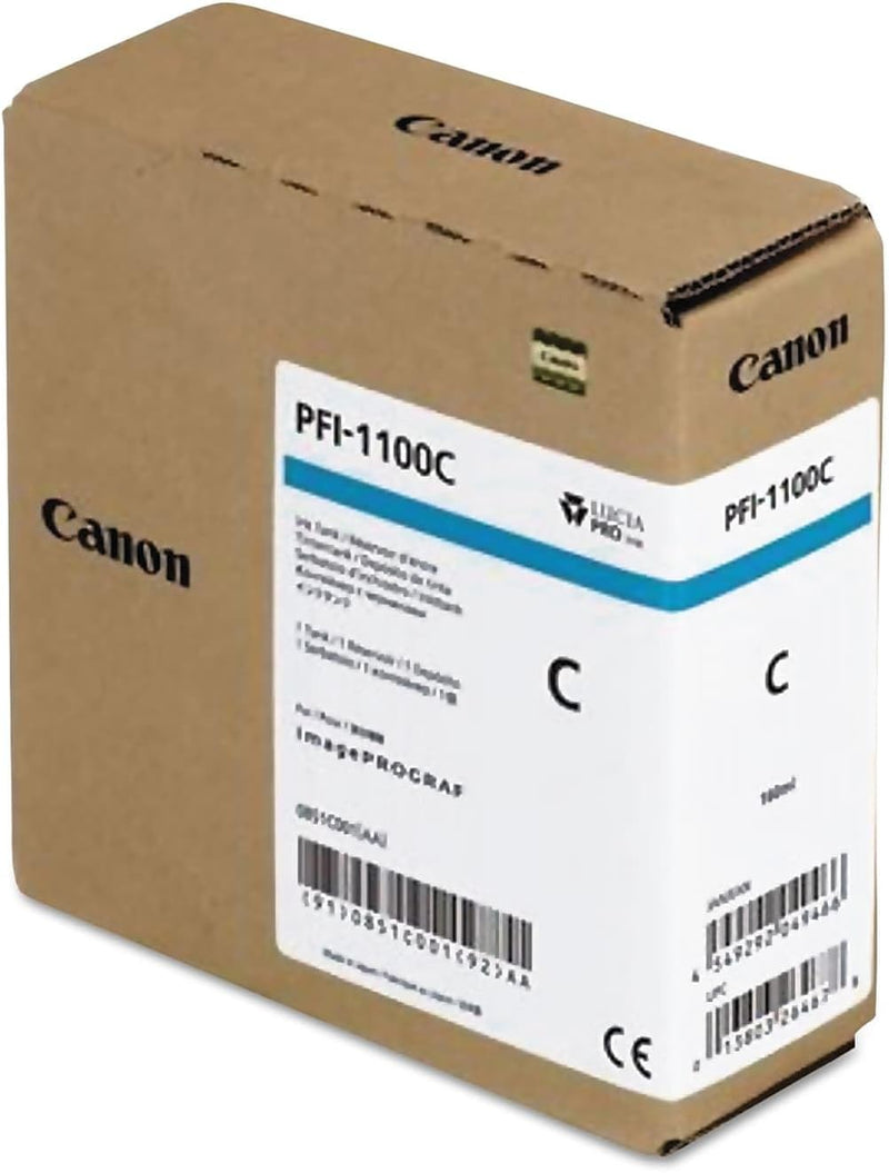 CANON PFI-1100 Tinte cyan Standardkapazität 160ml 1er-Pack iPF Pro2000/4000/4000S/6000S, Cyan