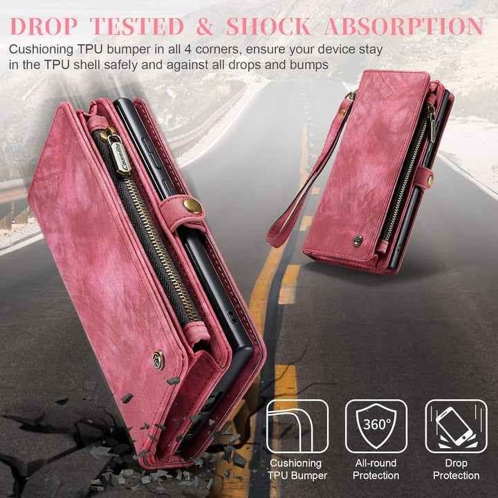 UFinetech Samsung S22 Ultra Hülle, Stossfest Kartenfach Tasche Samsung Galaxy S22 Ultra 5G Handyhüll