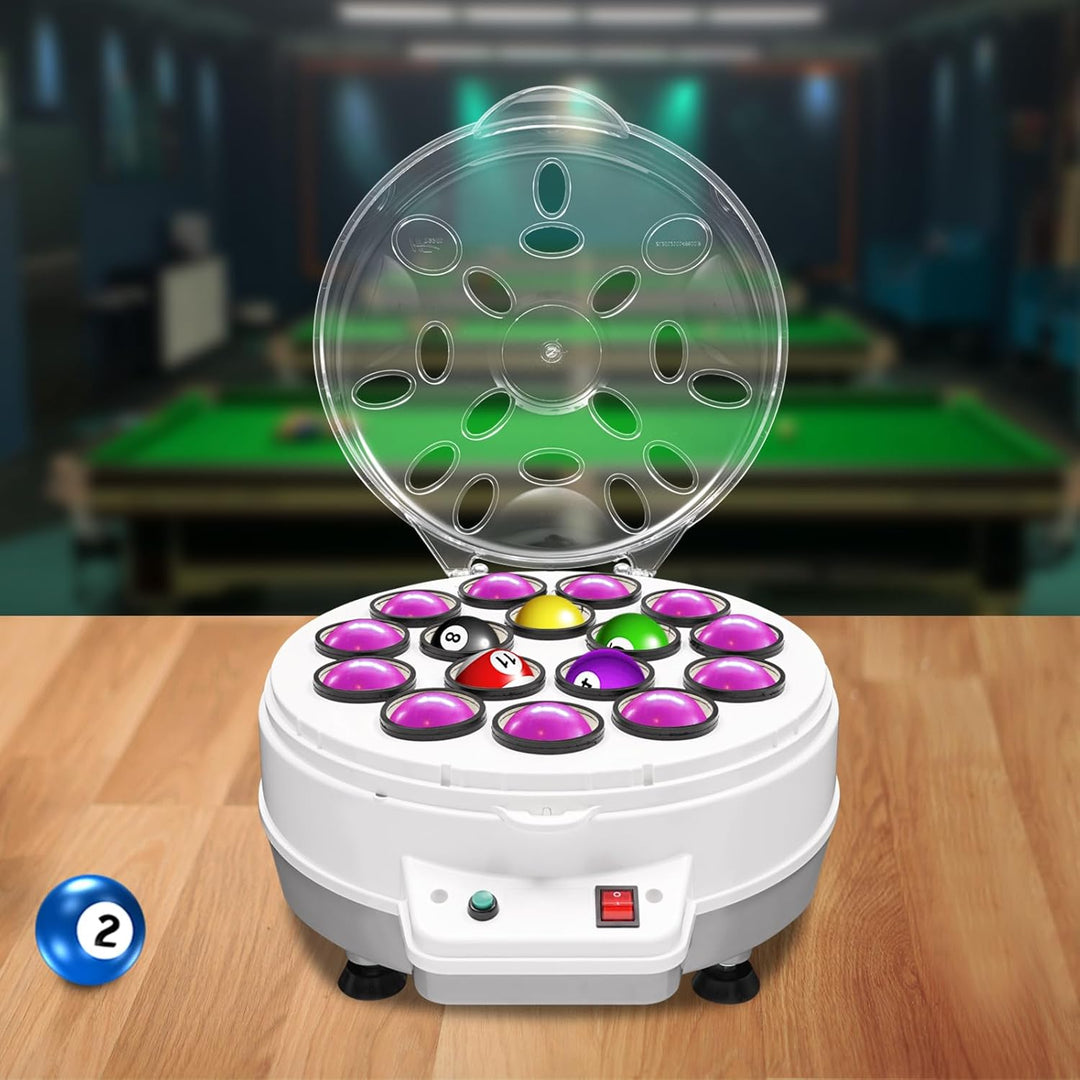Poolball-Polierreinigungsmaschine, Billard Ball Reiniger Maschine Pool 16 Bälle automatisches Billar