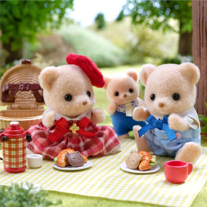 Sylvanian Families - 5852 Biscuit Bären Geschwister Picknickspass, Spielset mit Tierfigur und Zubehö