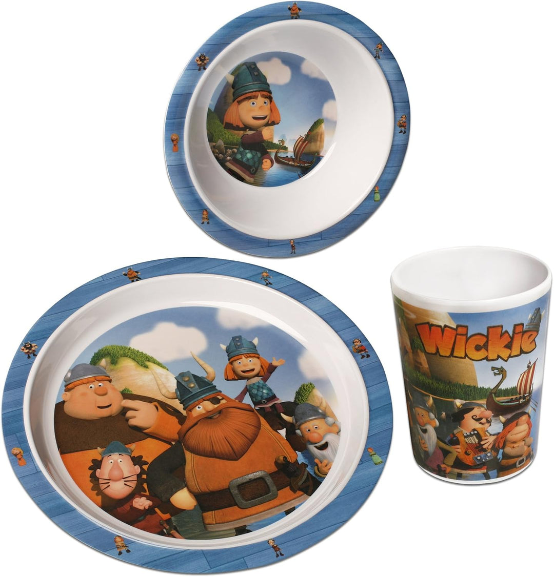 Studio 100 MEVI00000260 - Wickie und die starken Männer, Geschirr-Set, 3-teilig
