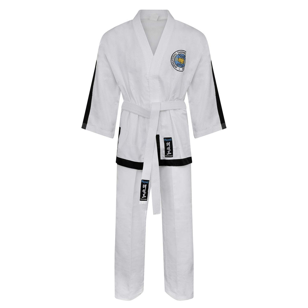 Playwell Elite Ultra Licht Itf Taekwondo Masters Performance Kämpfer Anzug - Weiss, 180cm