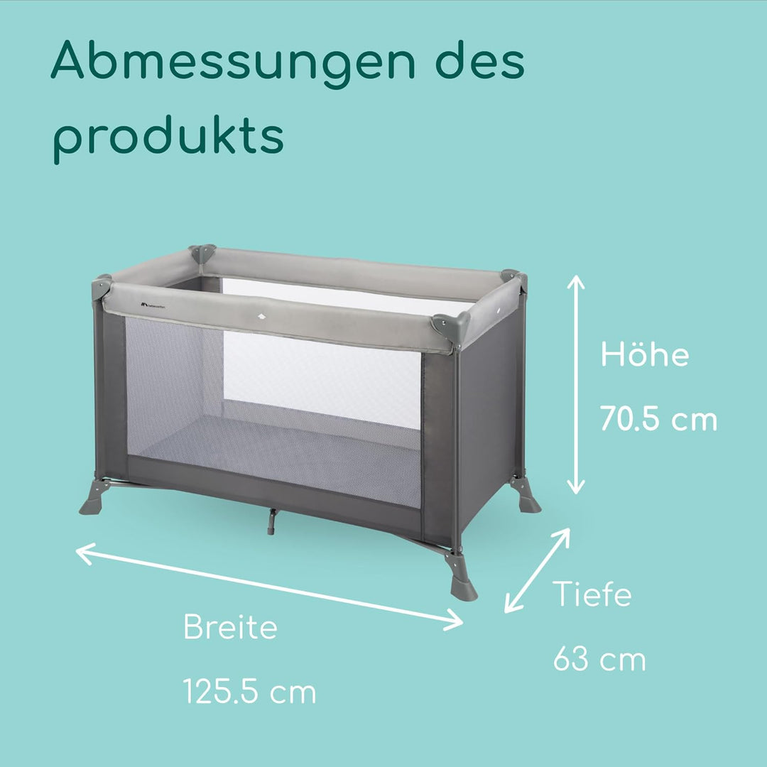 Bebeconfort Reisebett Soft Dreams, Zusammenklappbares Kinder-Reisebett inkl. Transporttasche, Höhenv
