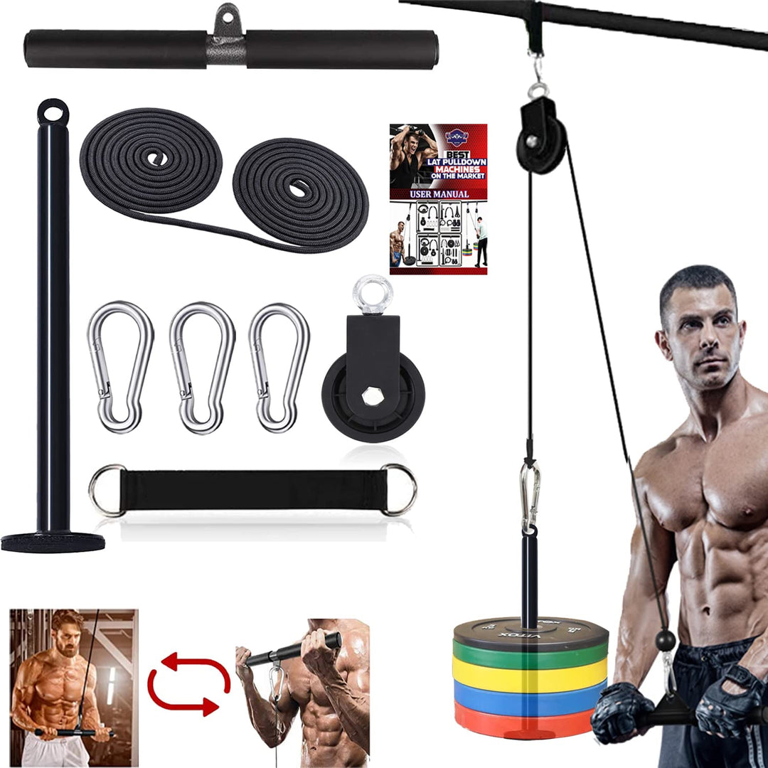 Taeku Kabelzug Fitnessgerät für Zuhause – Latzug & Trizeps Seilzug Trainer mit Riemenscheibe, Untera