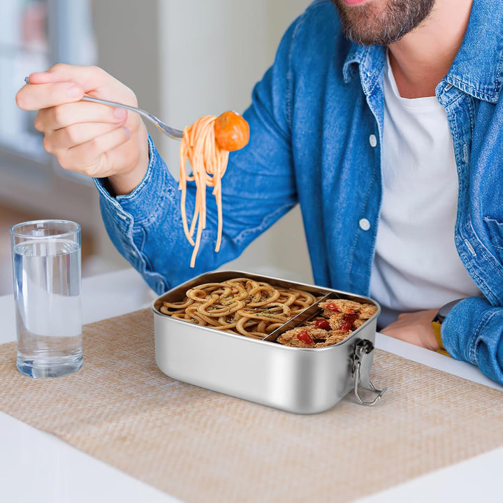 Lunchbox Kinder Bento Box, Brotdose mit Fächern, Robust und Auslaufsicher Brotzeitbox für Kinder Erw