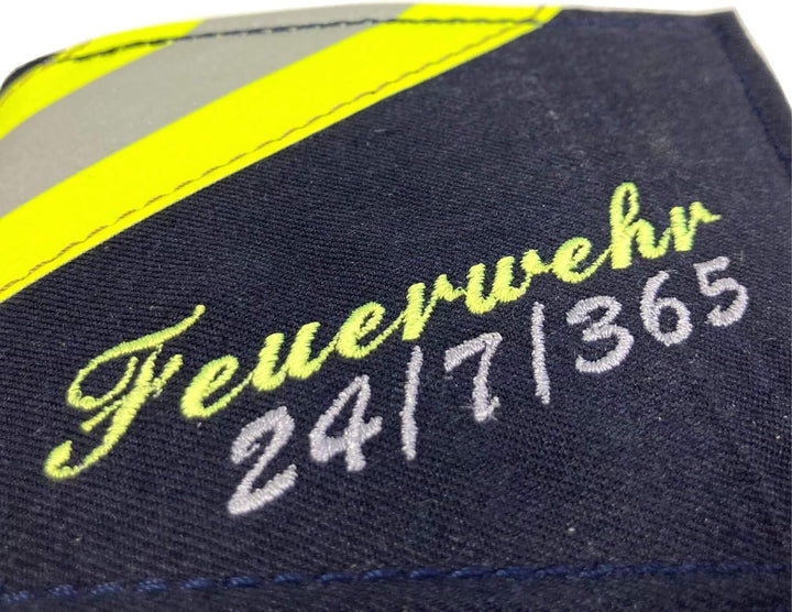 Roter Hahn 112 Feuerwehr Geldbörse/Navy-M Feuerwehr 24-7-365 / Portemonnaie Geldtasche Portjuchhe Br