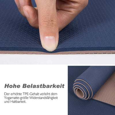 TOPLUS Gymnastikmatte, Yogamatte Yogamatte Gepolstert & rutschfest für Fitness Pilates & Gymnastik m