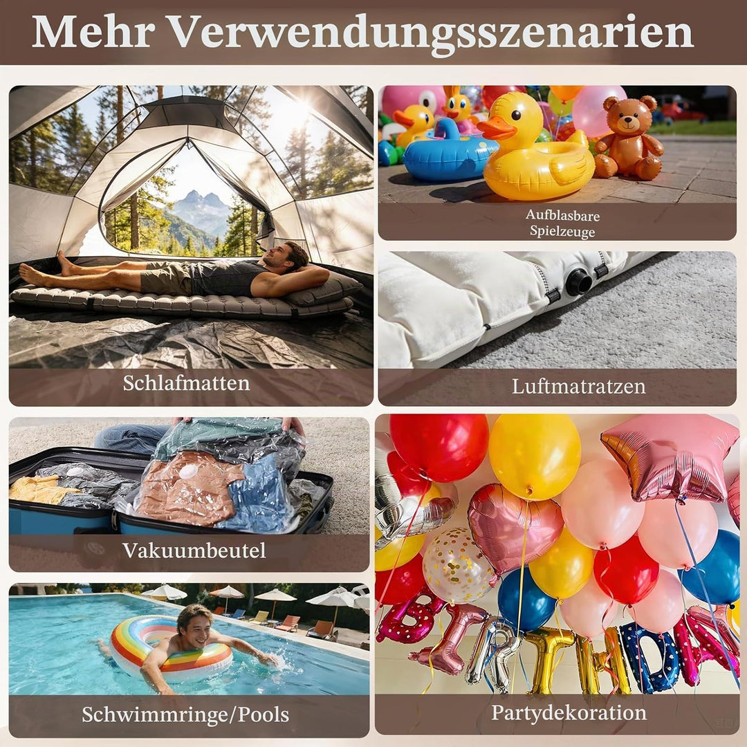Luftballonpumpe Elektrische, 600W Elektrische Ballonpumpe Kit mit 14 Ballongirlande Kits, 2 Inflatio