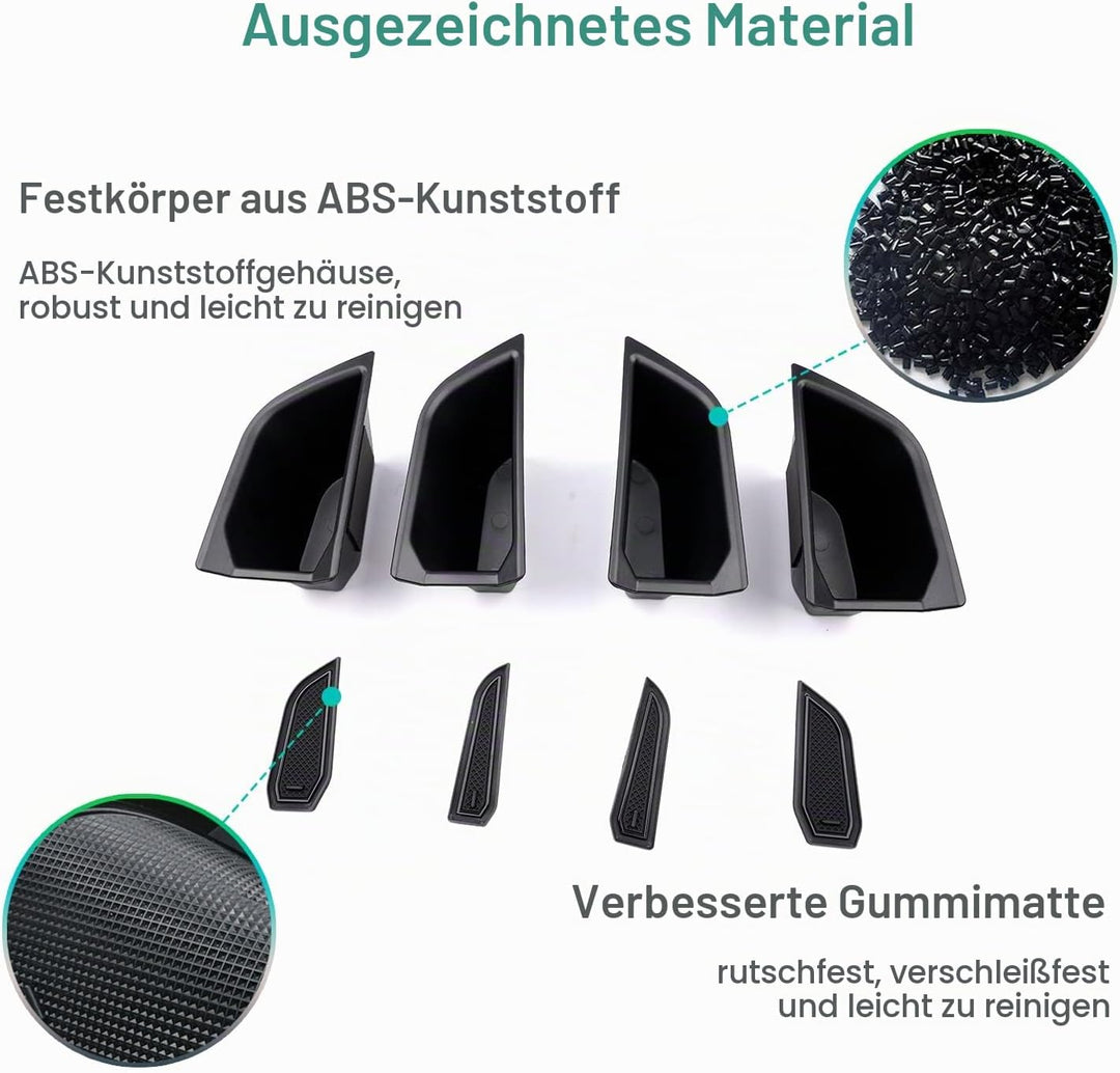 GAFAT Kompatibel mit Audi Q4 e-tron Sportback 2021-2026 Aufbewahrungsbox, Mittelkonsole Türgriff Abl